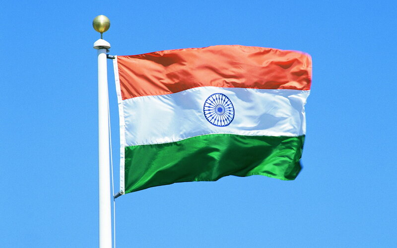 Indian Flag on Pole