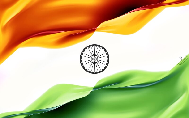 Indian flag waving