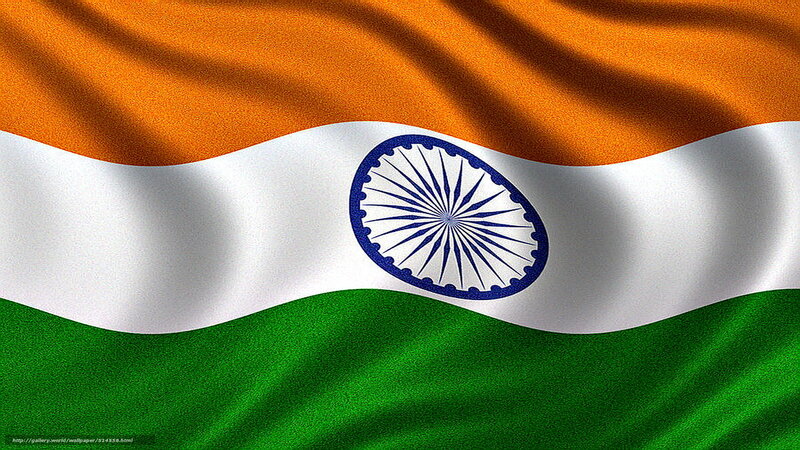 Indian flag waving in wind