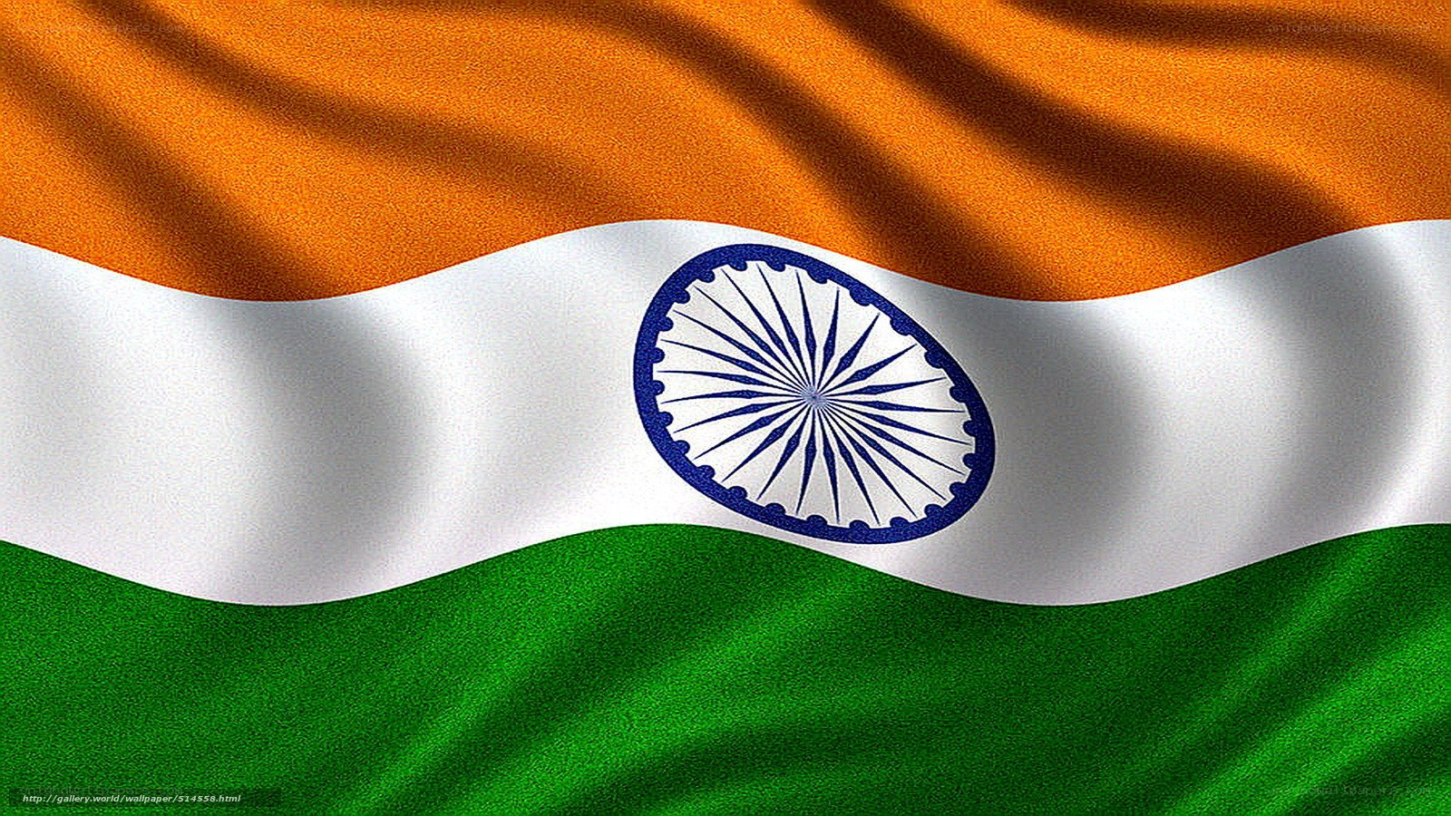 Indian flag waving in wind