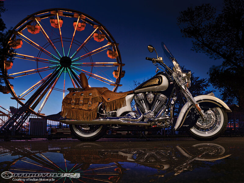 Indian Motorcycle at Night