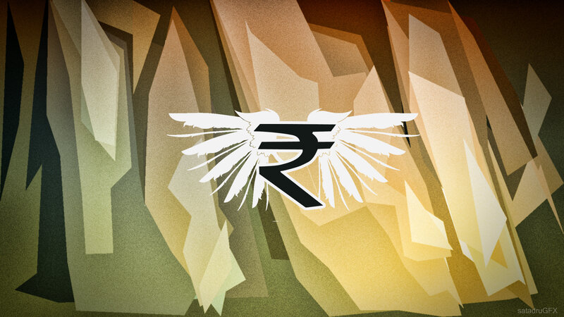 Indian Rupee symbol with wings