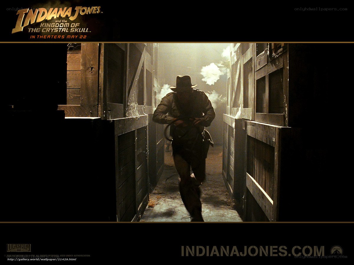 Indiana Jones running in a barn