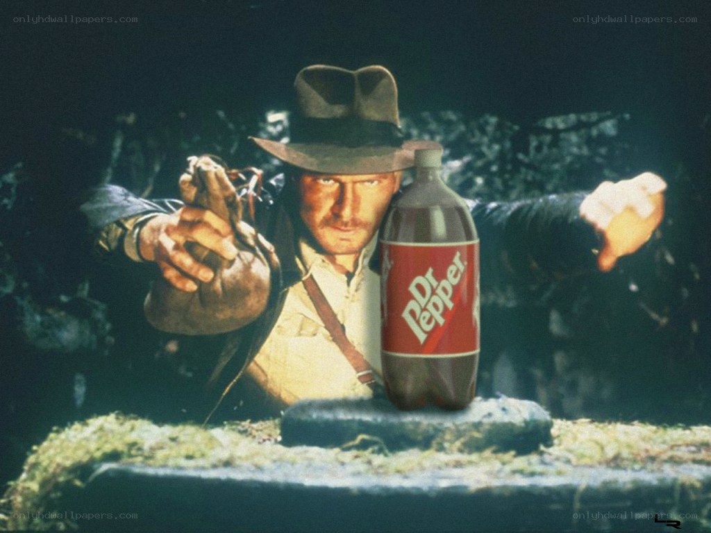 Indiana Jones with Dr Pepper