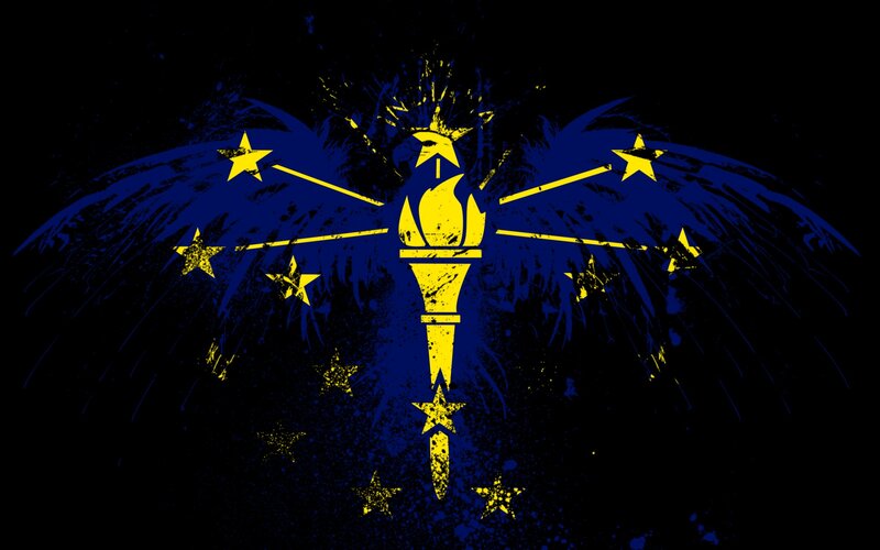 Indiana State Flag — Blue