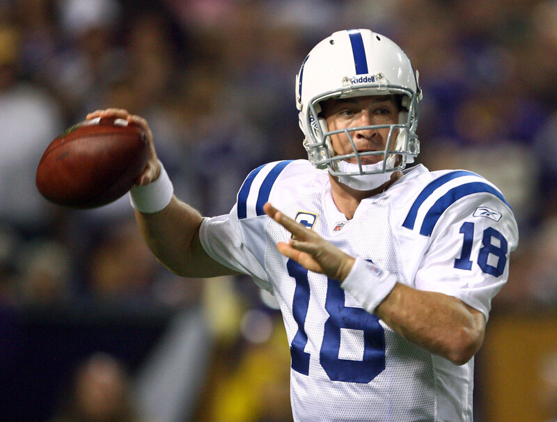 Indianapolis Colts quarterback throwing