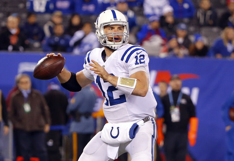 Indianapolis Colts quarterback throwing