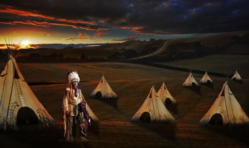 Indigenous Chief in Village
