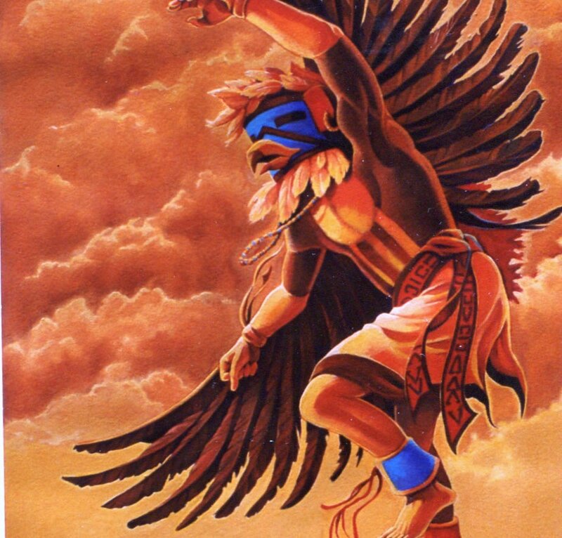 Indigenous Dancer with Feathers