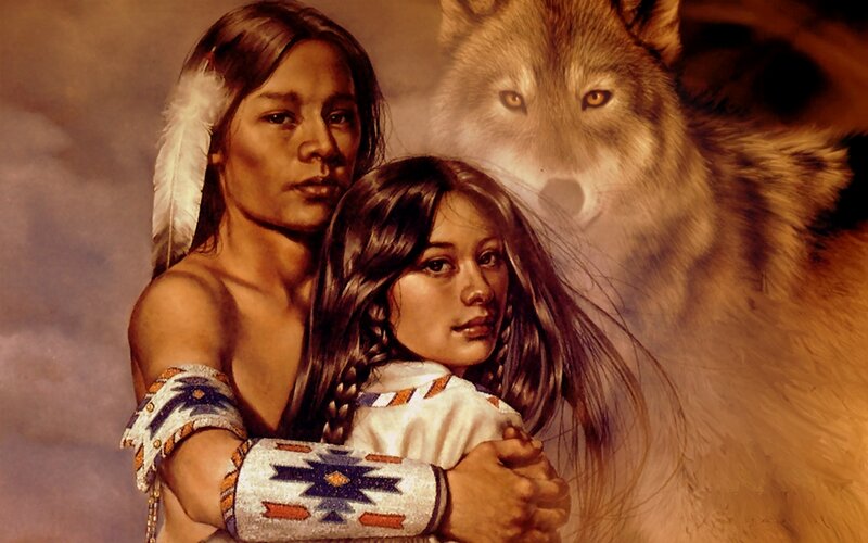 Indigenous Man and Girl