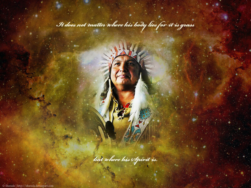 Indigenous Man in Headdress — Yellow