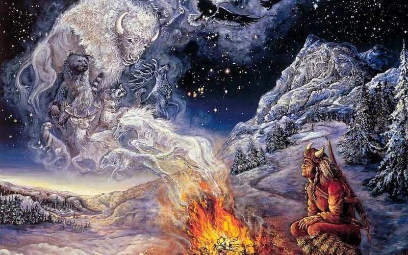 Indigenous Man in Winter