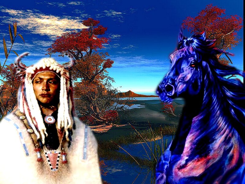 Indigenous Man with Horse