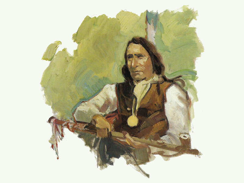 Indigenous Man with Pipe