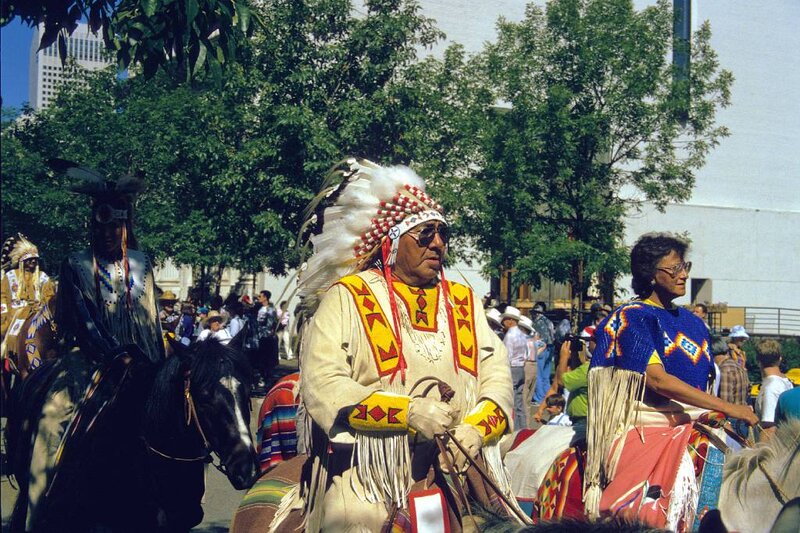 Indigenous Men on Horseback