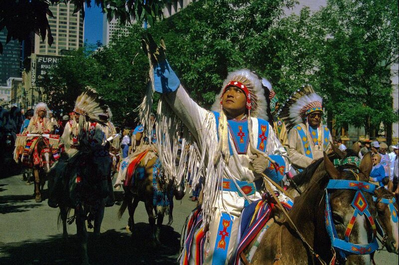 Indigenous Men on Horses