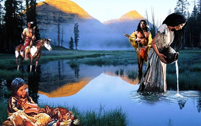 Indigenous People in Landscape