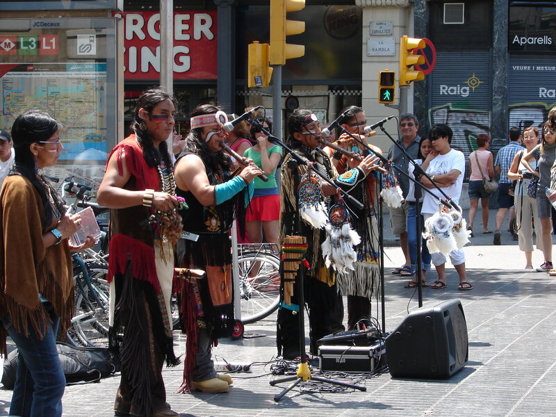 Indigenous performers on street