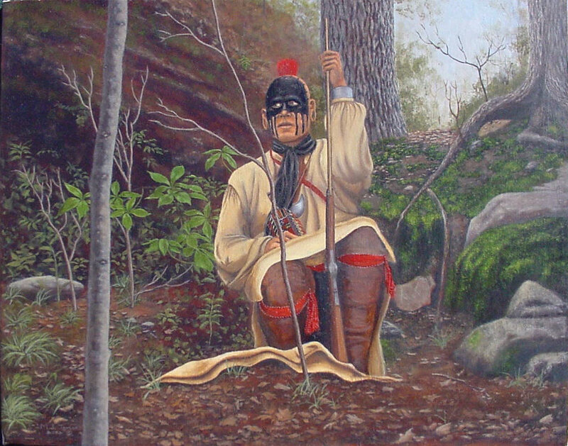 Indigenous Warrior in Forest