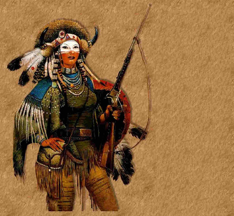 Indigenous Warrior Woman — Brown