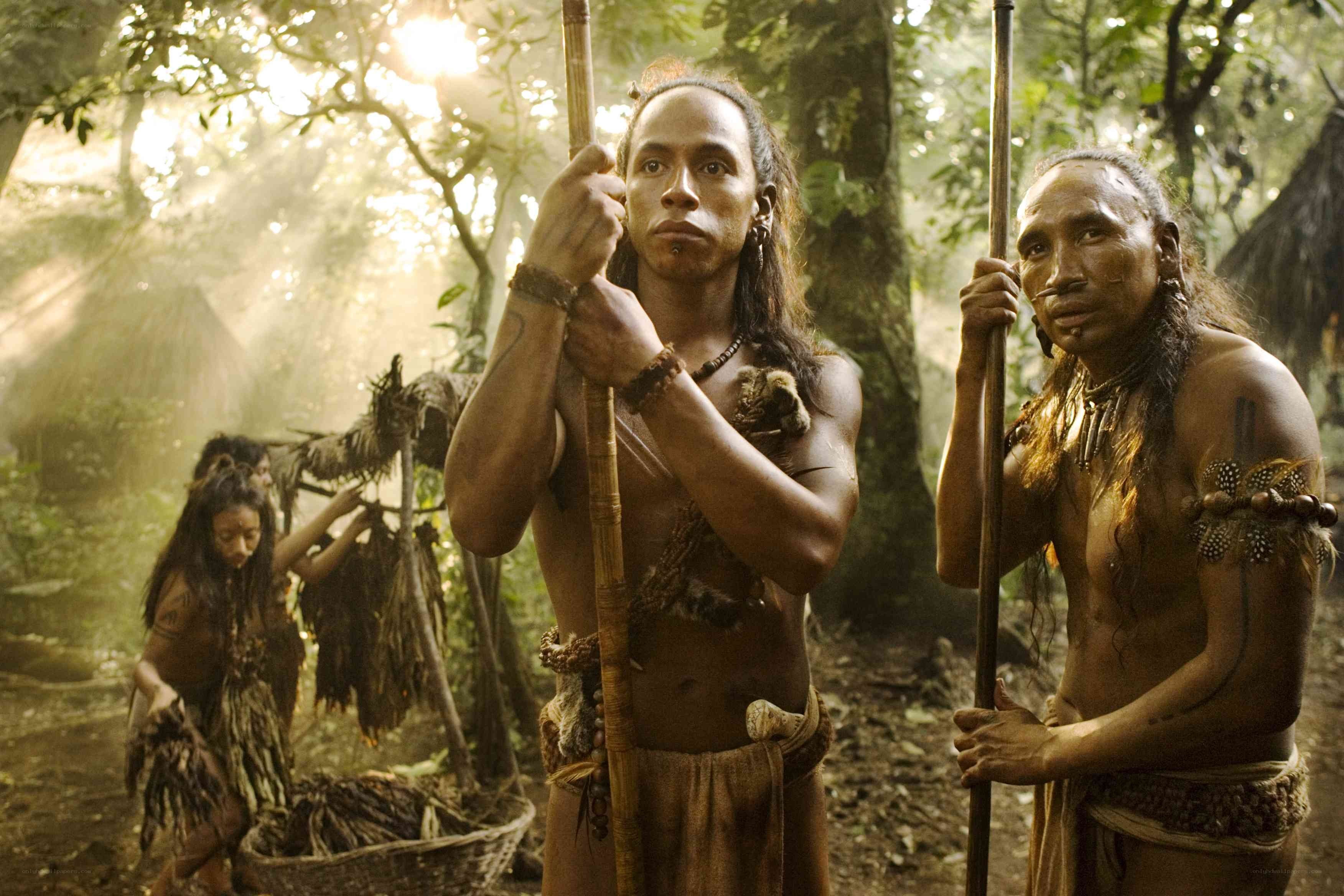 Indigenous warriors in jungle