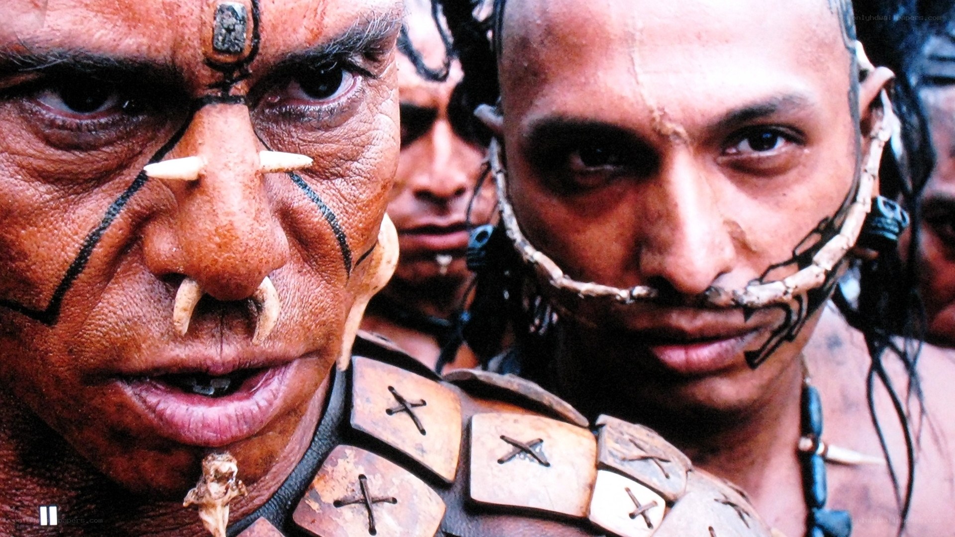 indigenous warriors with face paint