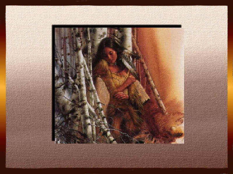 Indigenous Woman in Forest — Brown