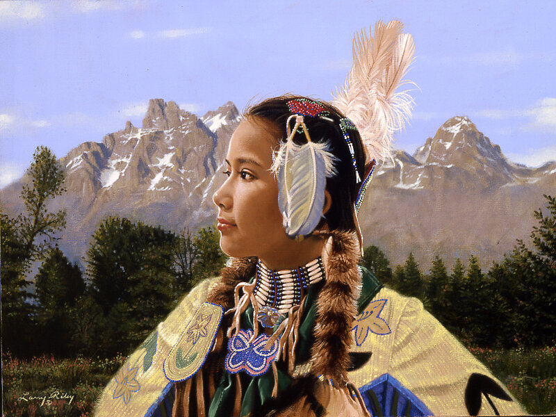 Indigenous Woman in Profile