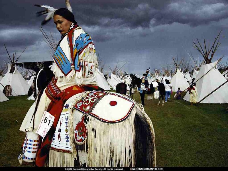 Indigenous Woman on Horse
