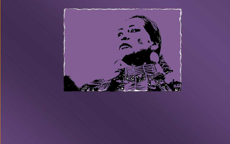 Indigenous Woman Portrait — Purple