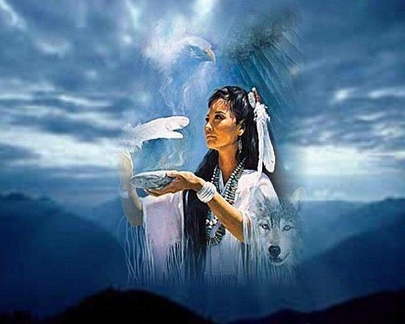 Indigenous Woman with Animals