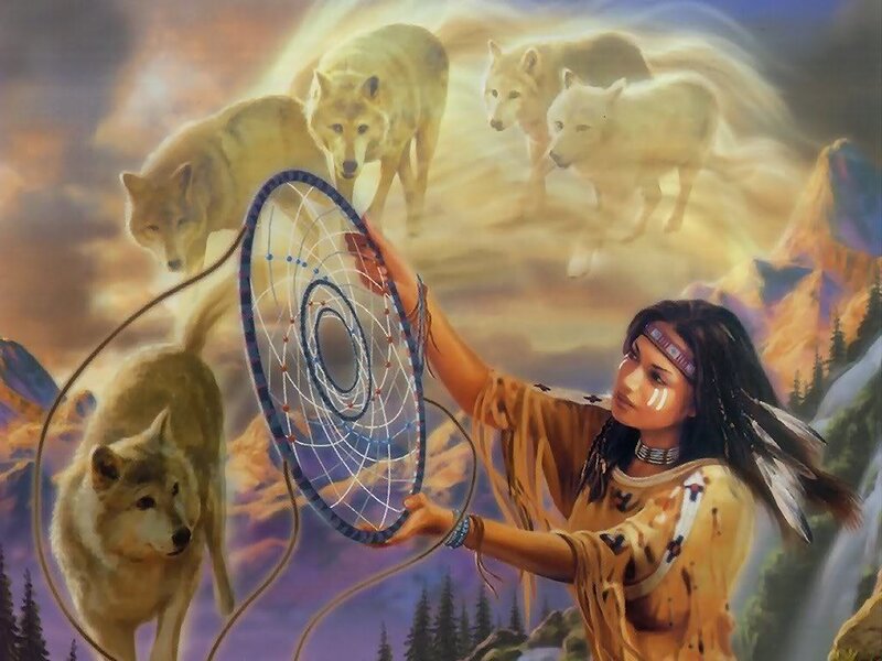 Indigenous Woman with Dreamcatcher