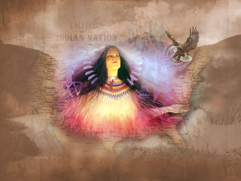 Indigenous Woman with Eagle