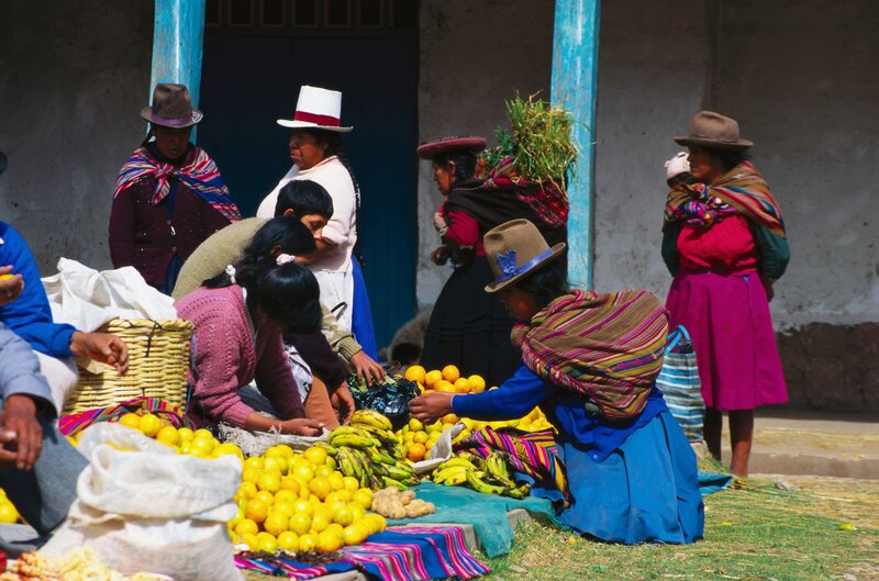 Indigenous women at a market