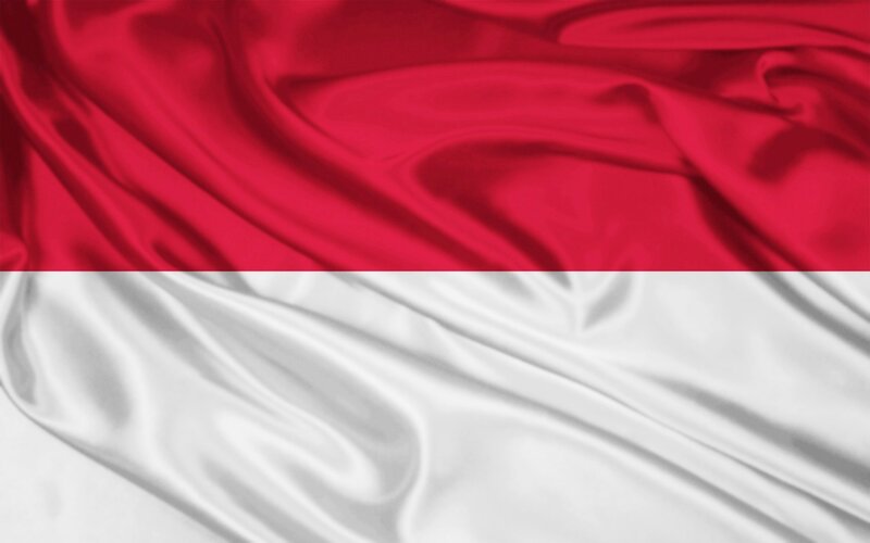Indonesian flag fabric