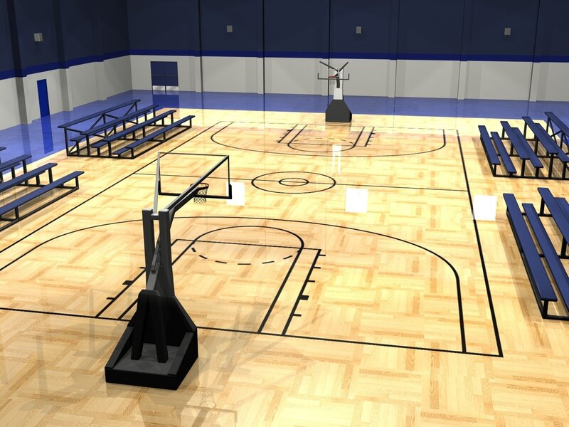 indoor basketball court