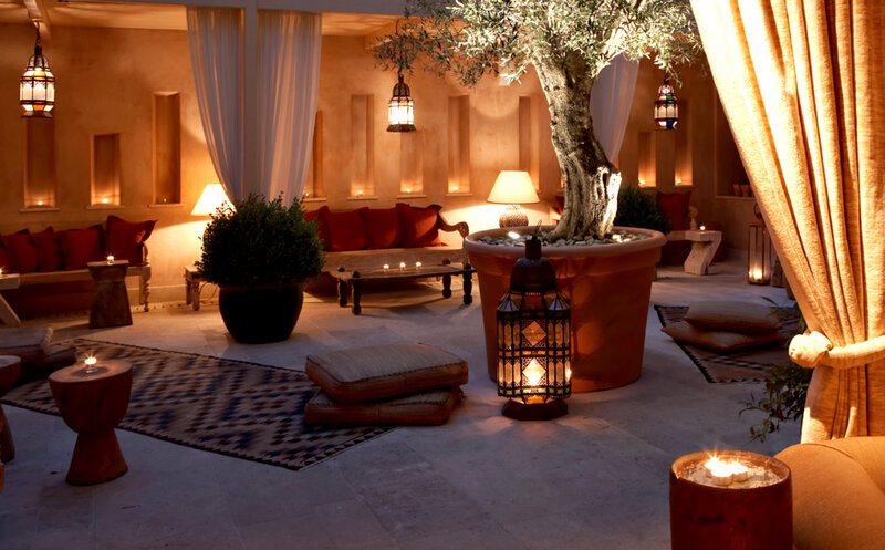 Indoor Lounge with Olive Tree