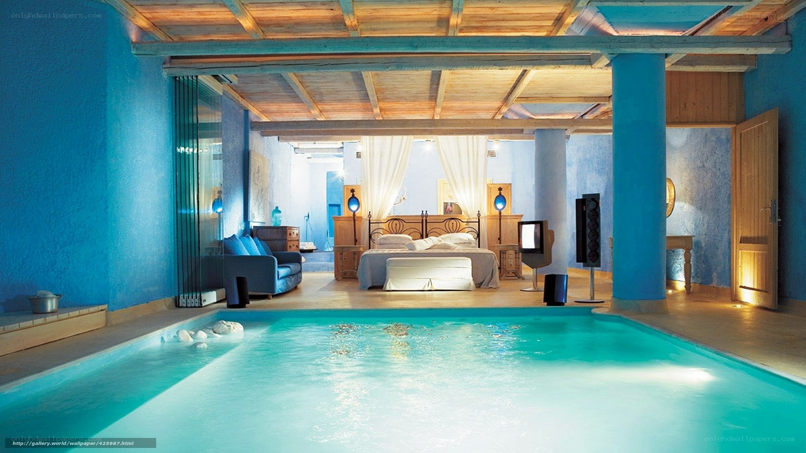 indoor pool bedroom suite