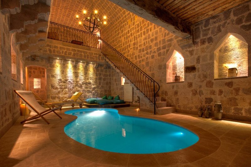 Indoor Pool in Stone Room
