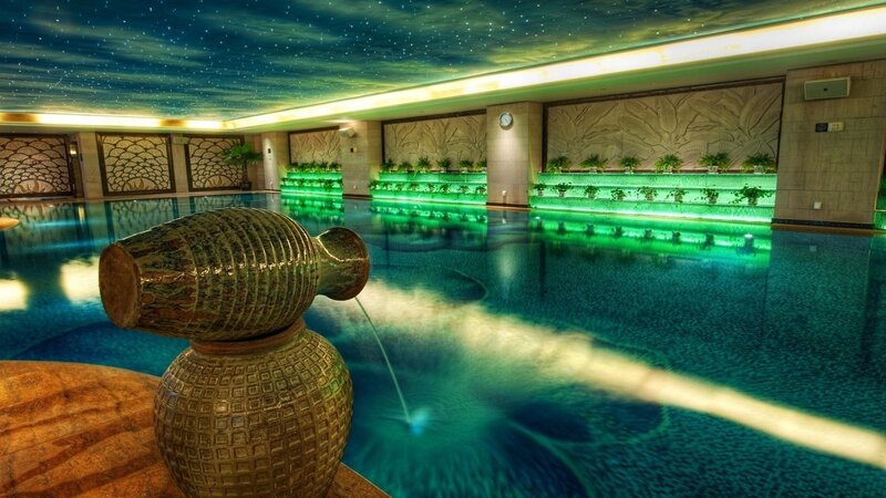 Indoor Pool with Fountain