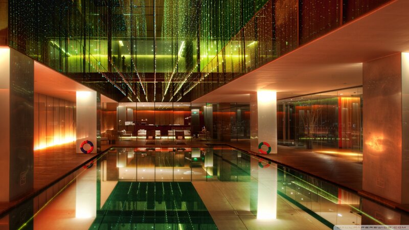 Indoor Pool with Lights