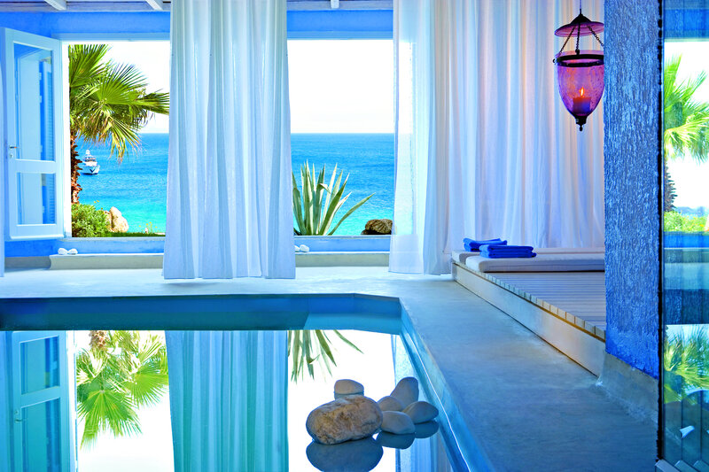 Indoor Pool with Ocean View — Blue