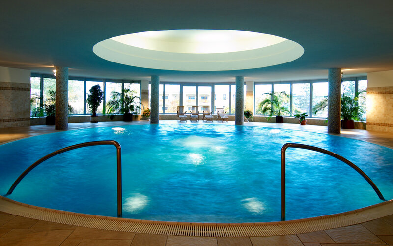 Indoor Swimming Pool — Blue, Serene, Afternoon