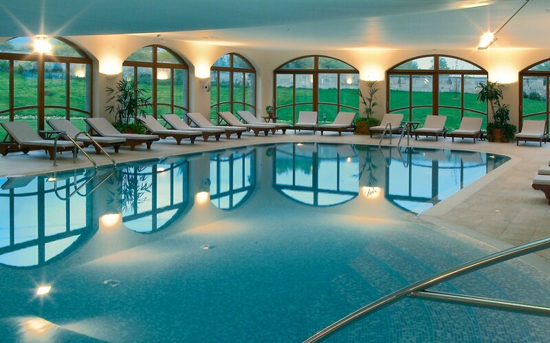 Indoor Swimming Pool — Blue, Serene, Night