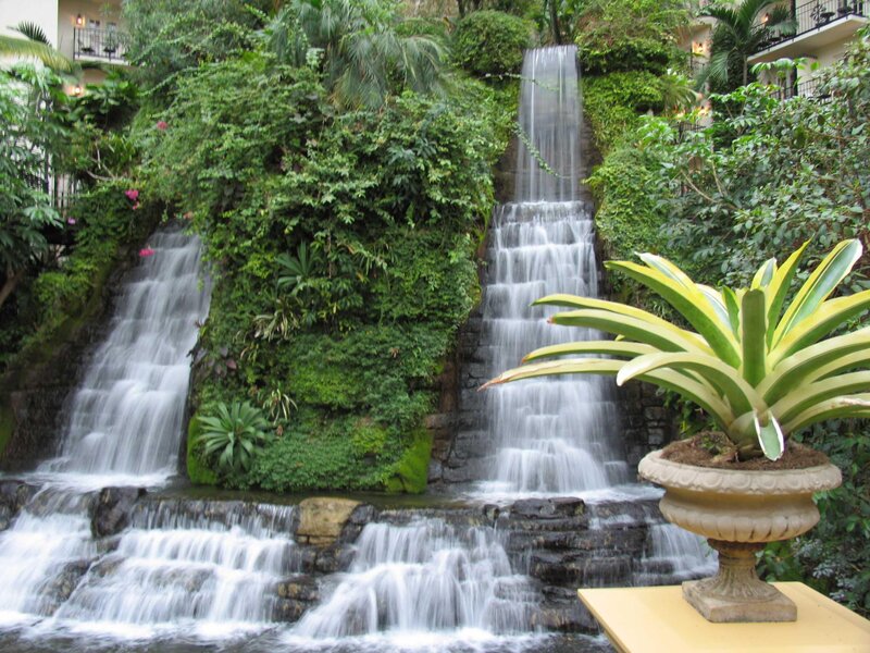 Indoor waterfall garden