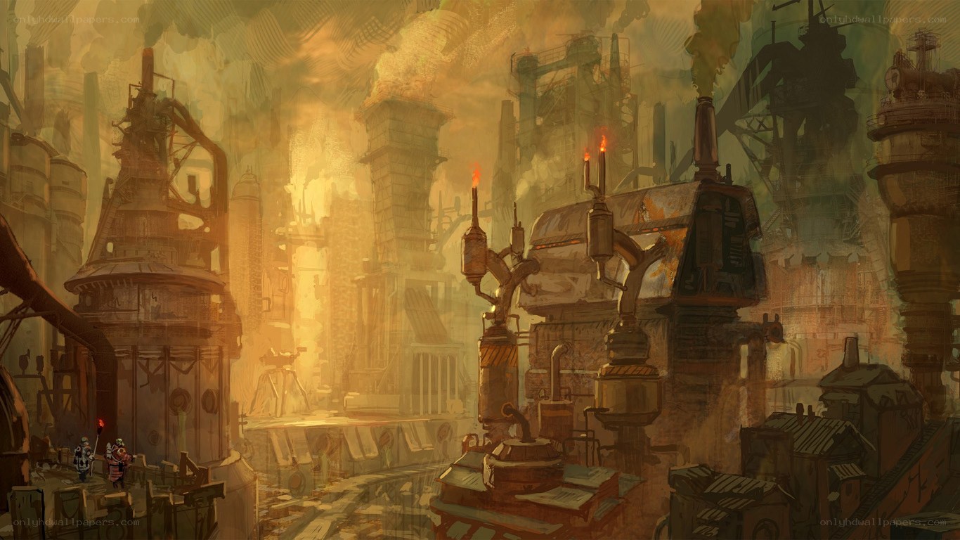 industrial cityscape concept