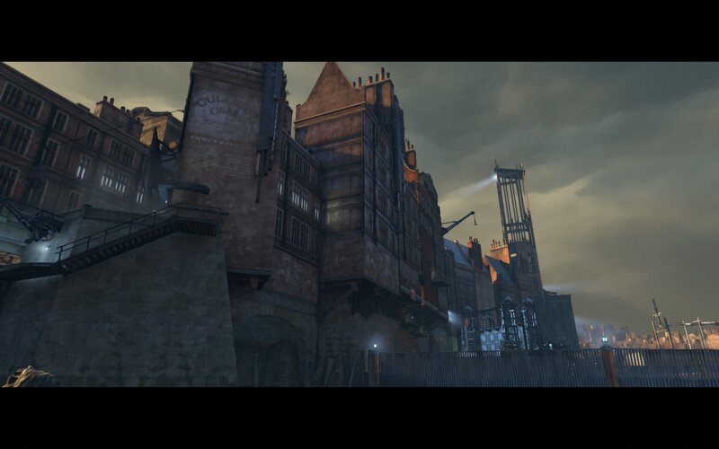 Industrial Cityscape — Gray, Dramatic, Night