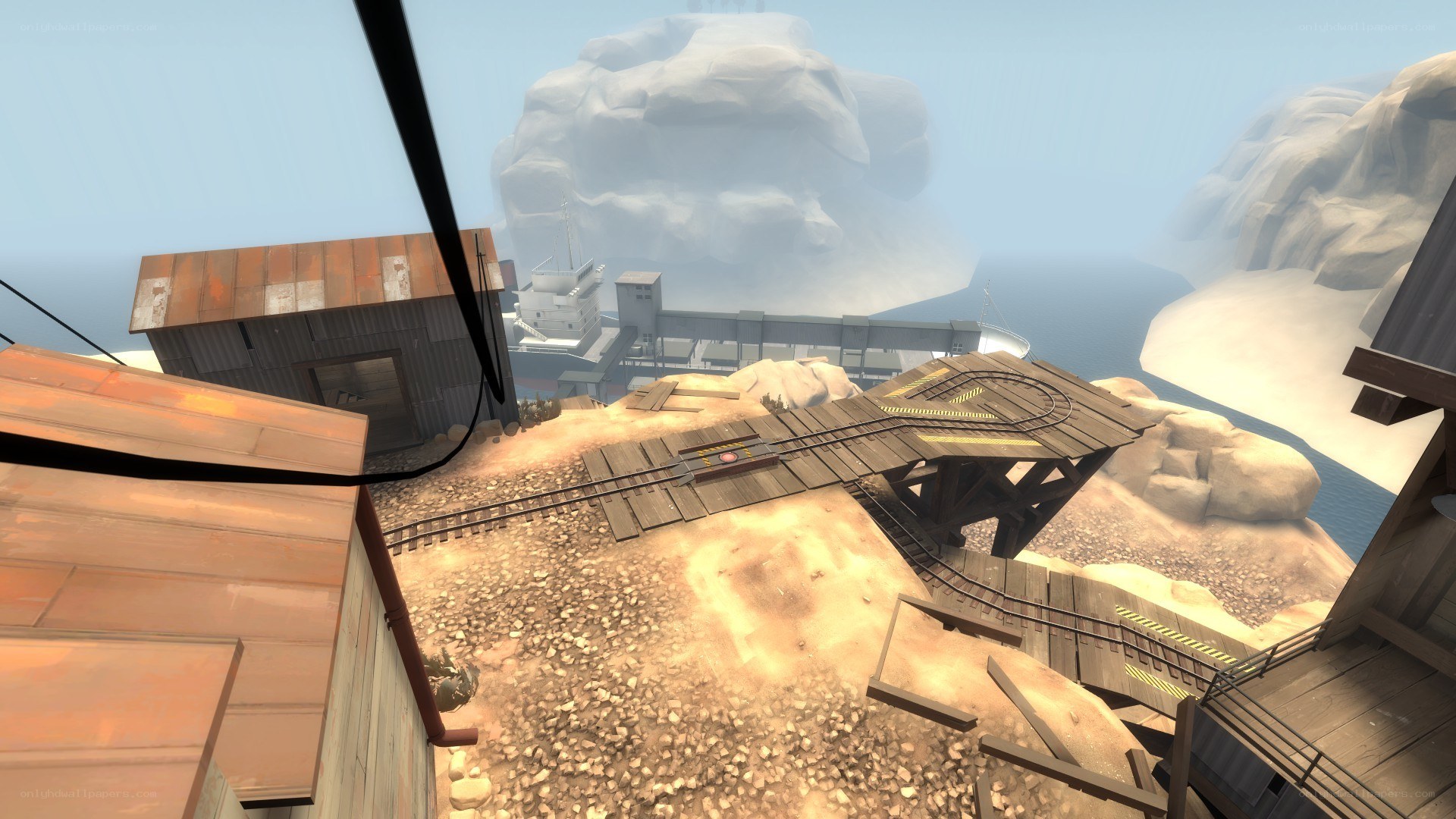 industrial coastal outpost