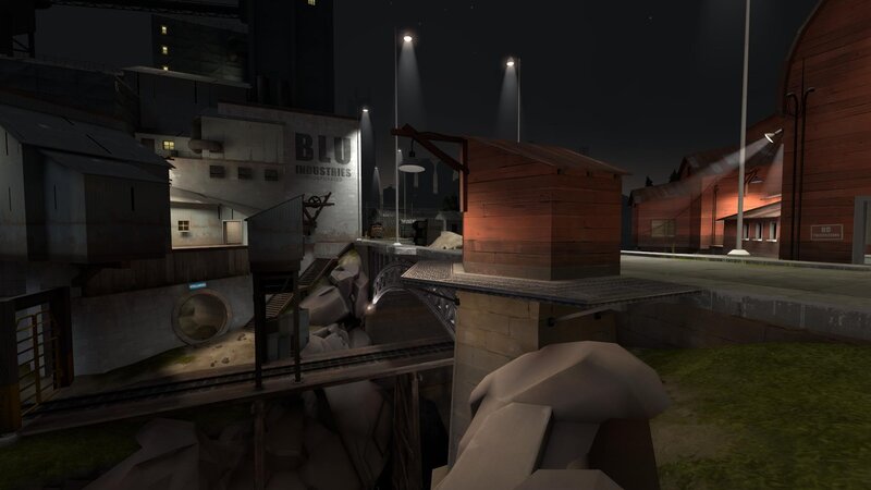 Industrial Complex at Night — Black, Dark, Quiet