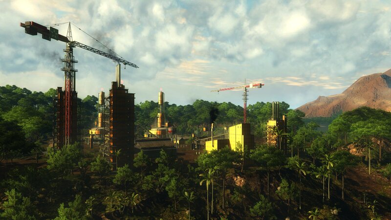 Industrial complex in jungle